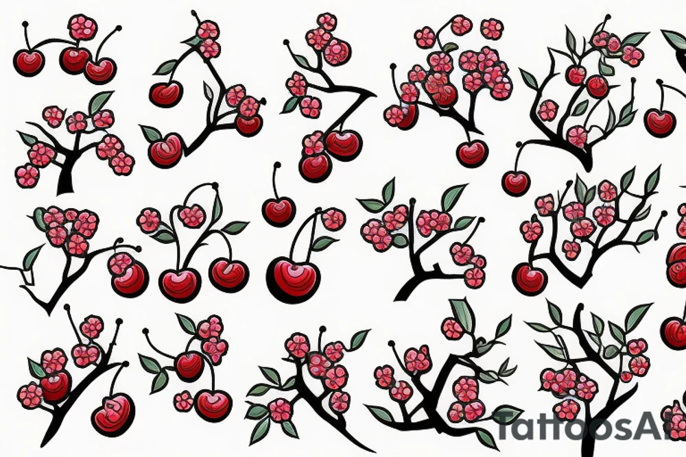 Cherry tree tattoo idea