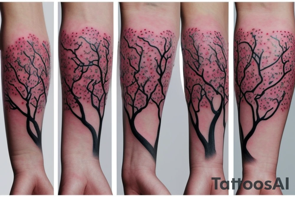 Cherry blossom tree tattoo idea