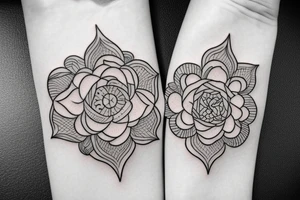 matching tattoos completing each other tattoo idea
