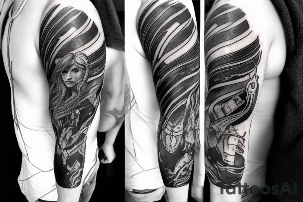 Lord of the rings dark tower Samus Metroid NASA sleeve tattoo idea