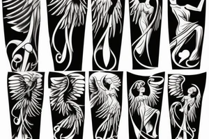 Angel with a trumpet tattoo idea