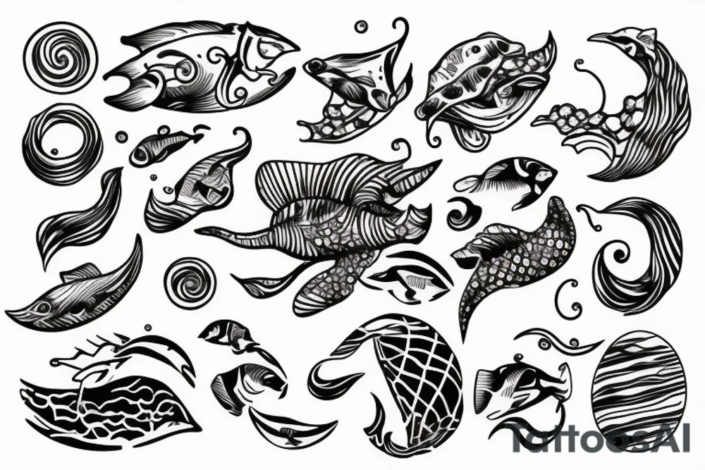 Ocean theme tattoo idea
