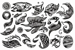 Ocean theme tattoo idea