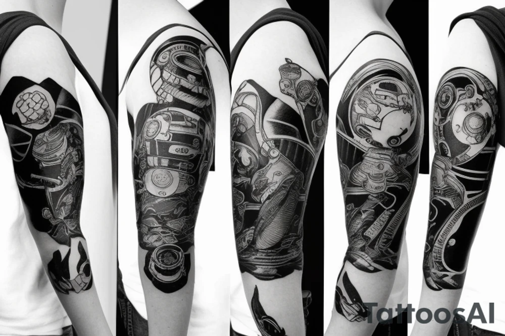 Metroid NASA sleeve tattoo idea