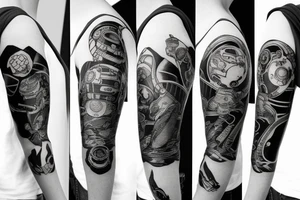 Metroid NASA sleeve tattoo idea