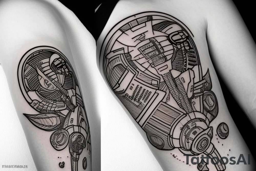 Metroid NASA sleeve tattoo idea