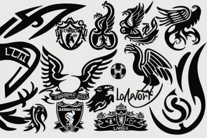 logo liverpool with kordestan tattoo idea