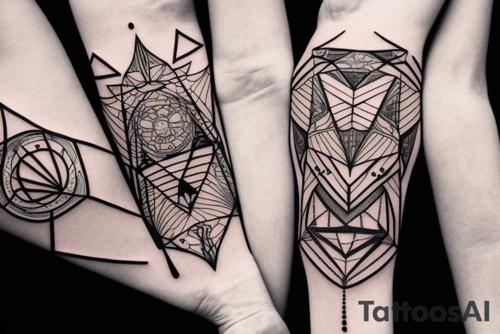 Black, geometric, Ukrainian, car, minimalist.
At all arm tattoo idea