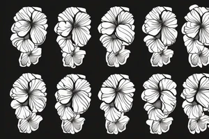Wind and pansies flower tattoo idea