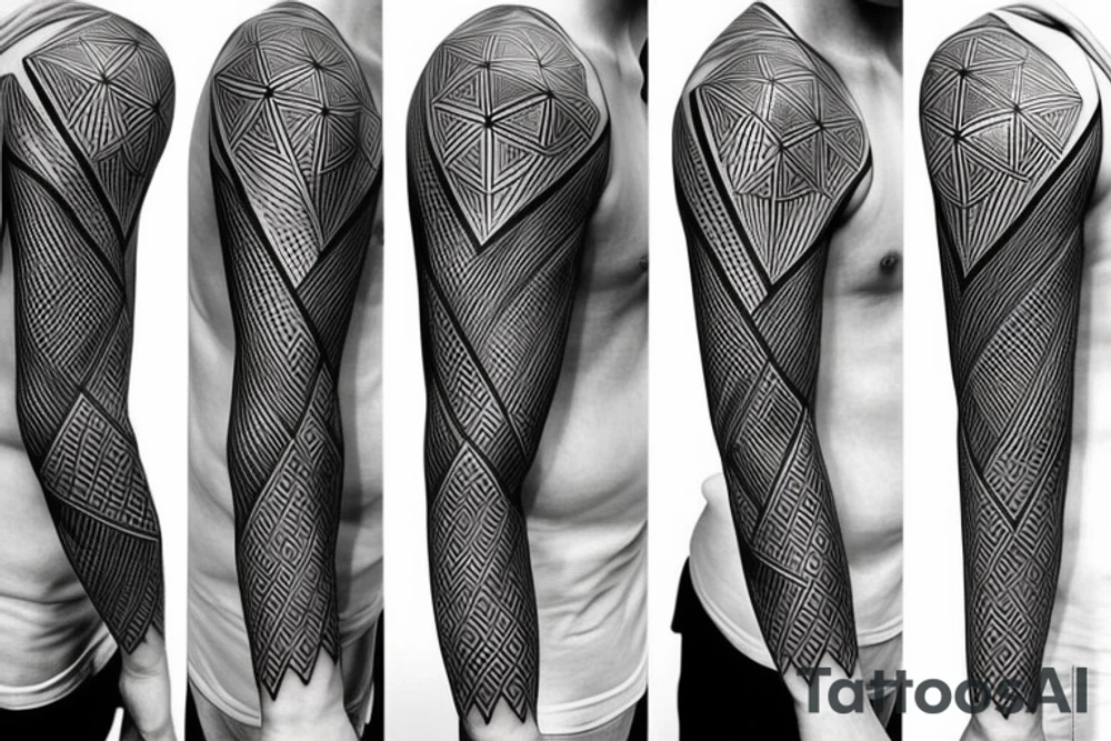 Black, geometric, Ukrainian, car, minimalist.
full sleeve tattoo tattoo idea