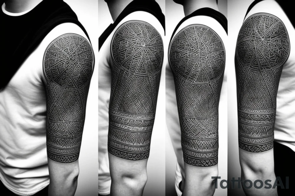 Black, geometric, Ukrainian, car, minimalist.
full sleeve tattoo tattoo idea