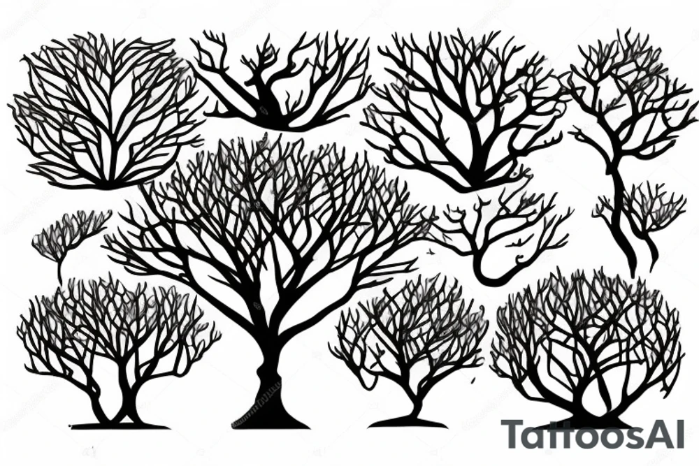 Banyan tree with roots tattoo idea