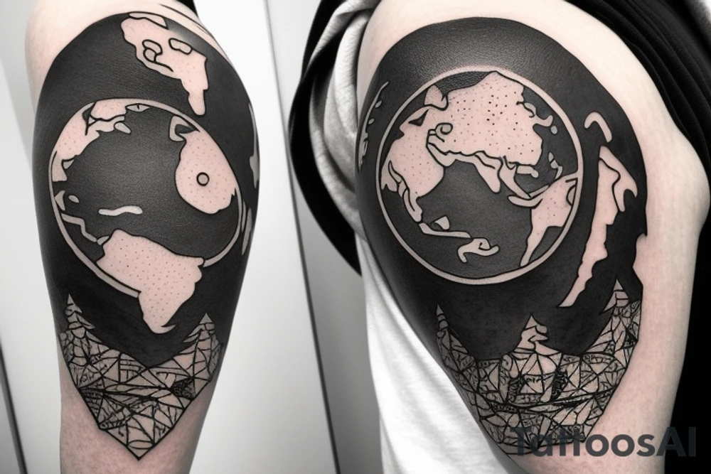 Atlas carrying the earth tattoo idea