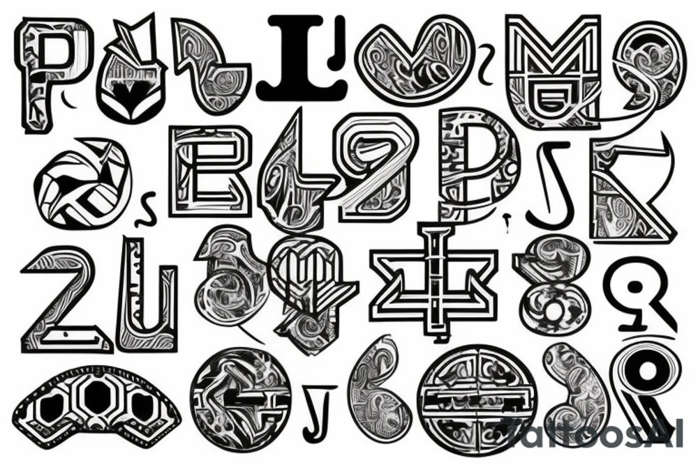 The letters J and J tattoo idea