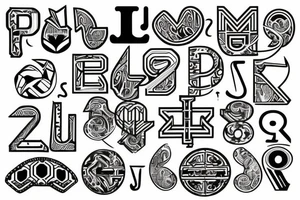 The letters J and J tattoo idea