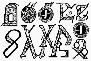 The letters J and J tattoo idea
