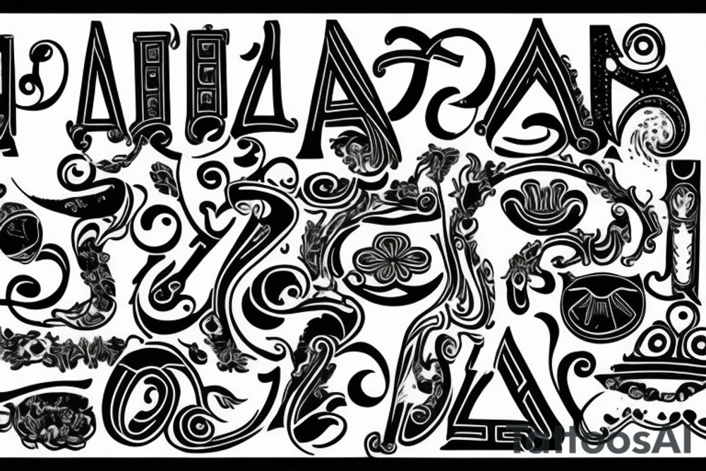 The letters J and J tattoo idea