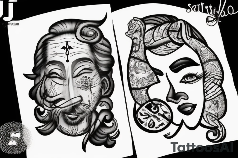 "JJ" graffitti style tattoo idea