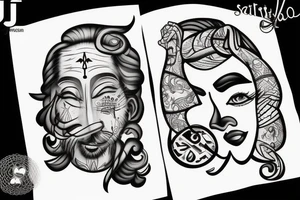 "JJ" graffitti style tattoo idea