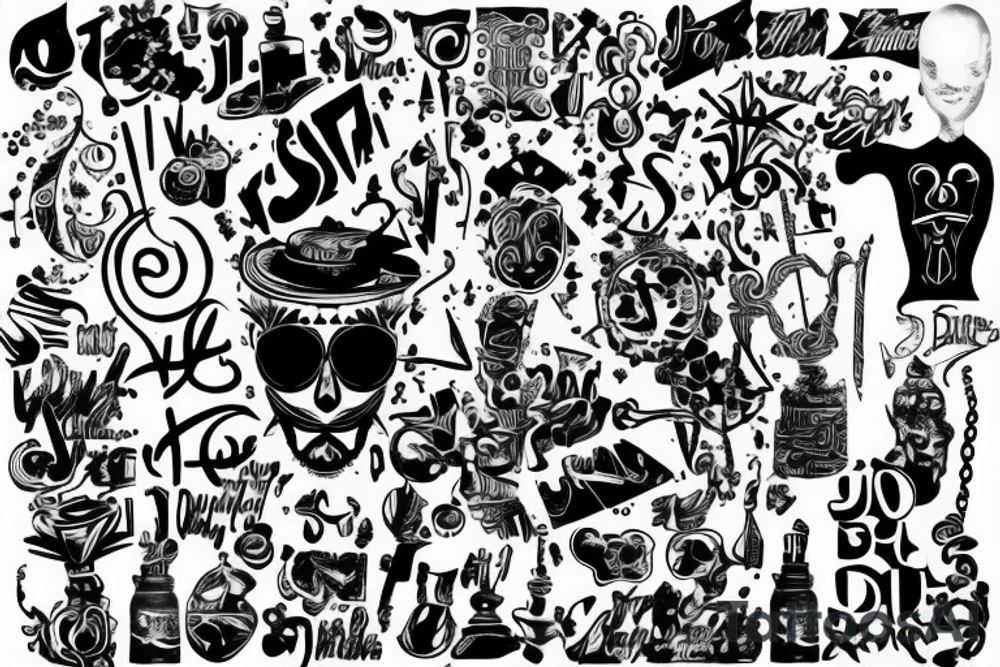 "JJ" graffitti style tattoo idea