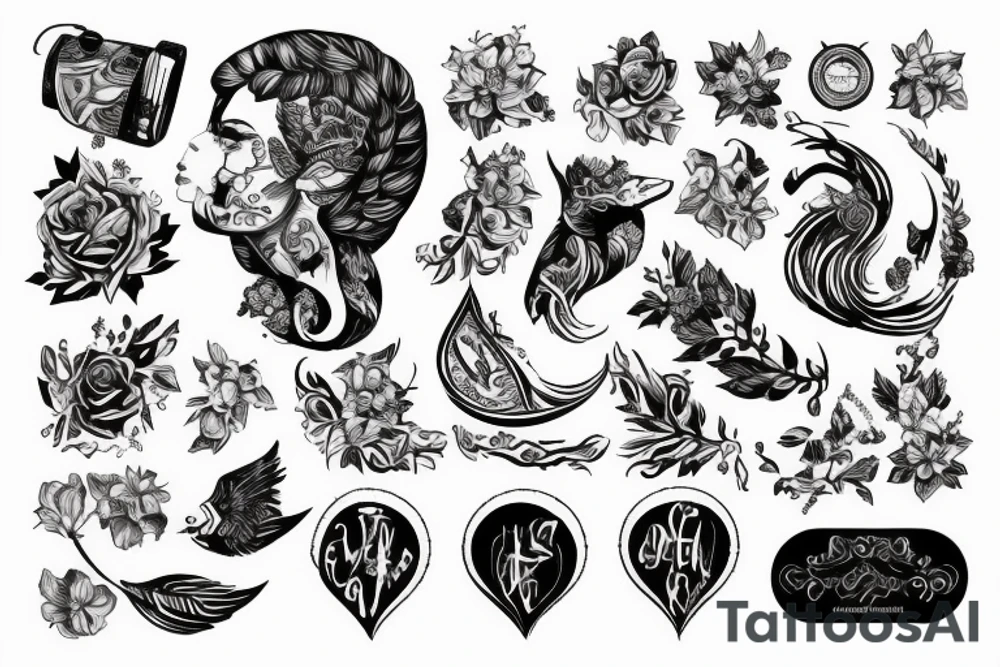 Японский стиль tattoo idea