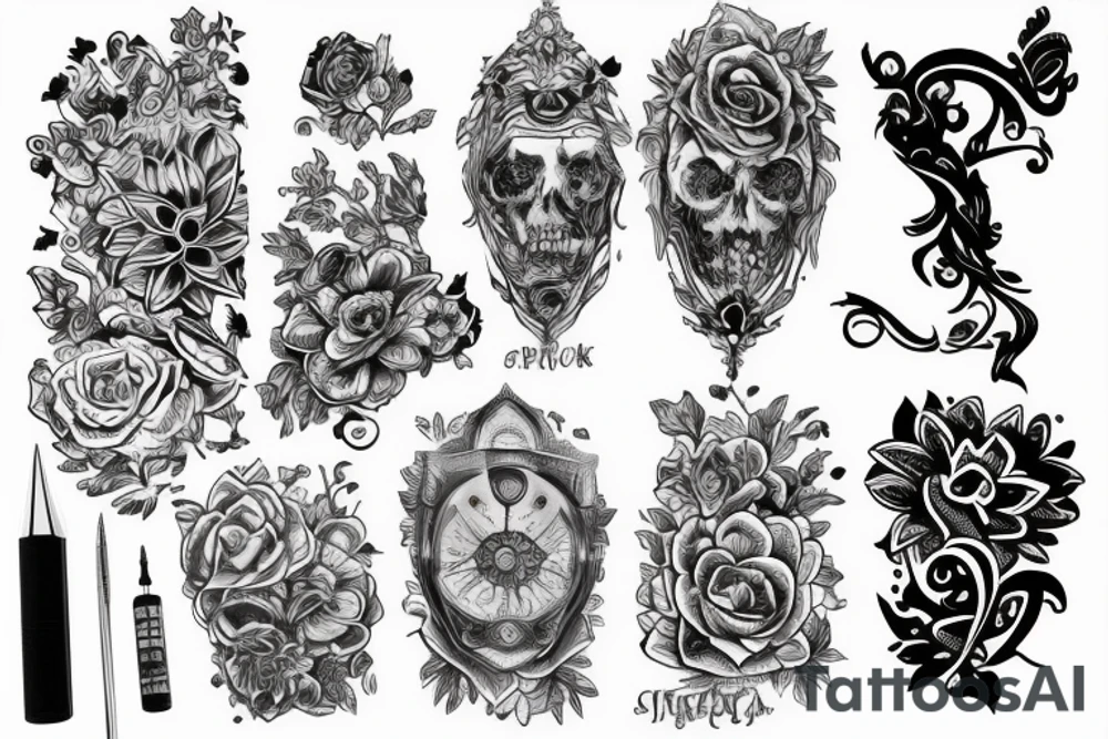 Японский стиль, катана tattoo idea