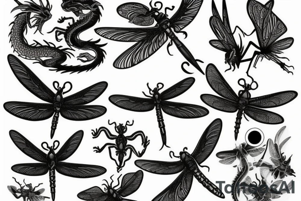 DRAGON fly tattoo idea