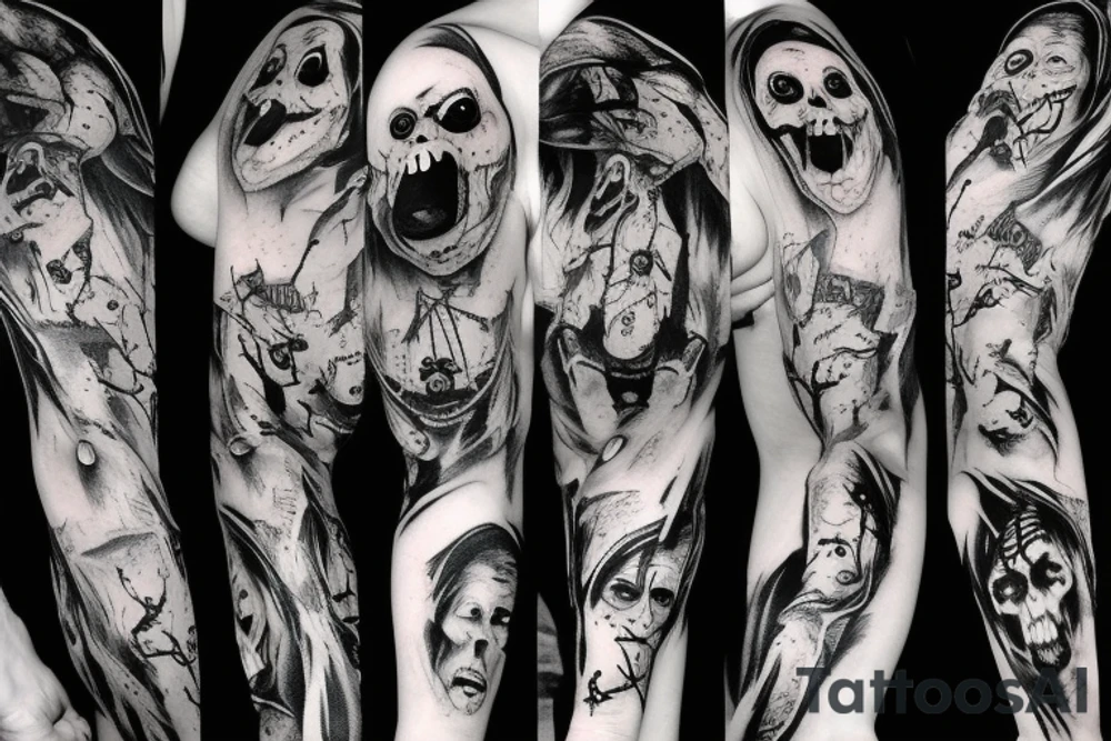 horror scary dead tattoo idea