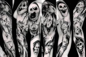 horror scary dead tattoo idea
