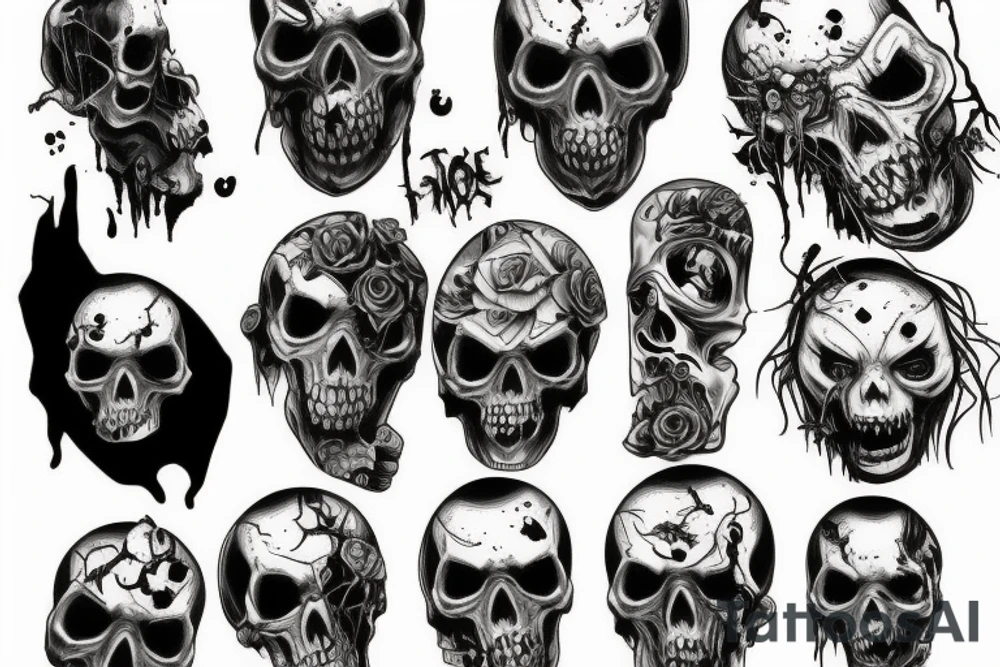 horror scary dead tattoo idea