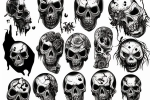 horror scary dead tattoo idea