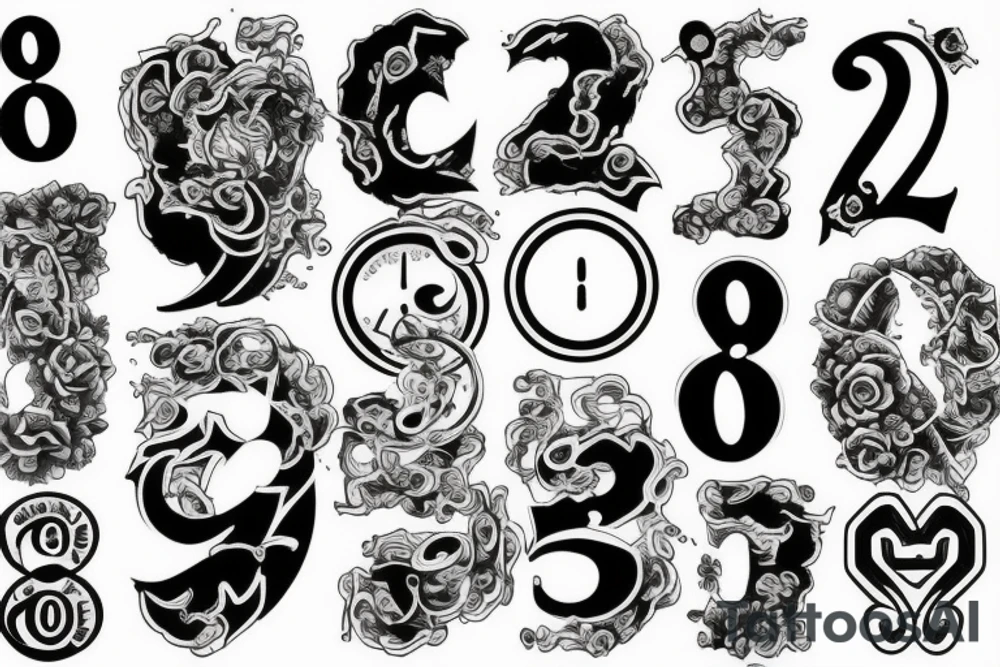 Number “8” tattoo idea
