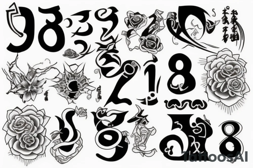 Number “8” tattoo idea