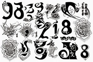 Number “8” tattoo idea