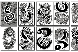 Number “8” tattoo idea