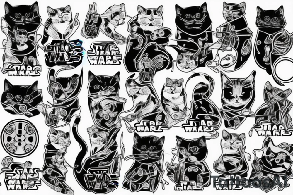 Brother cats with Star Wars tattoo idea