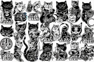 Brother cats with Star Wars tattoo idea
