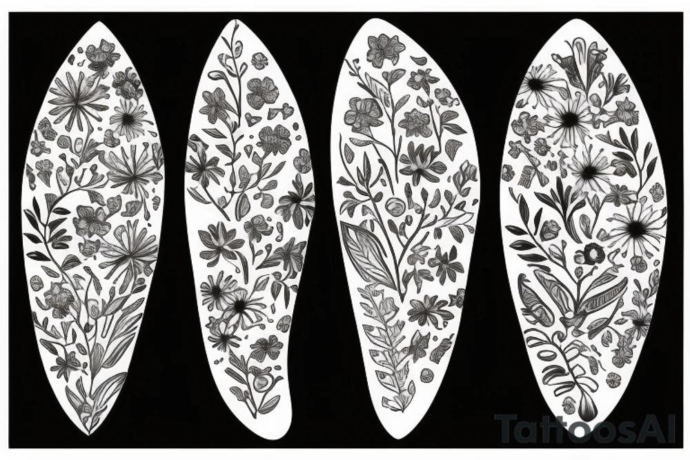 floral tattoo idea