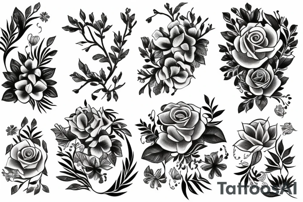 floral tattoo idea