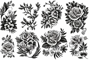 floral tattoo idea