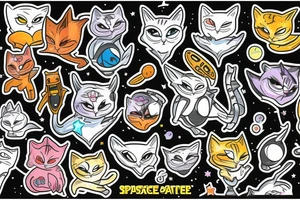 Space cat tattoo idea