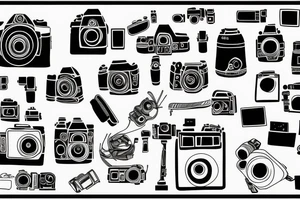 camera on carpet tattoo idea