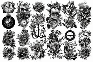 sleepless nights, time, and mortality tattoo idea