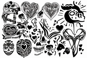 Internal conflict between heart and mind, restlessness, death tattoo idea