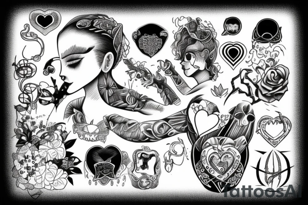 Internal conflict between heart and mind, restlessness tattoo idea