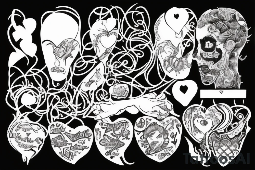 Internal conflict between heart and mind, restlessness tattoo idea Internal conflict between heart and mind, restlessness tattoo idea