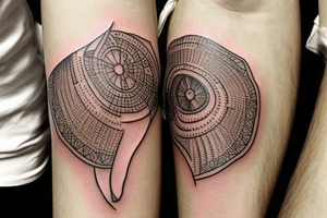 Wedding Ring tattoo for man. Colors gold yellow, black, silver. tattoo idea