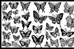 butterfly and snake tattoo idea