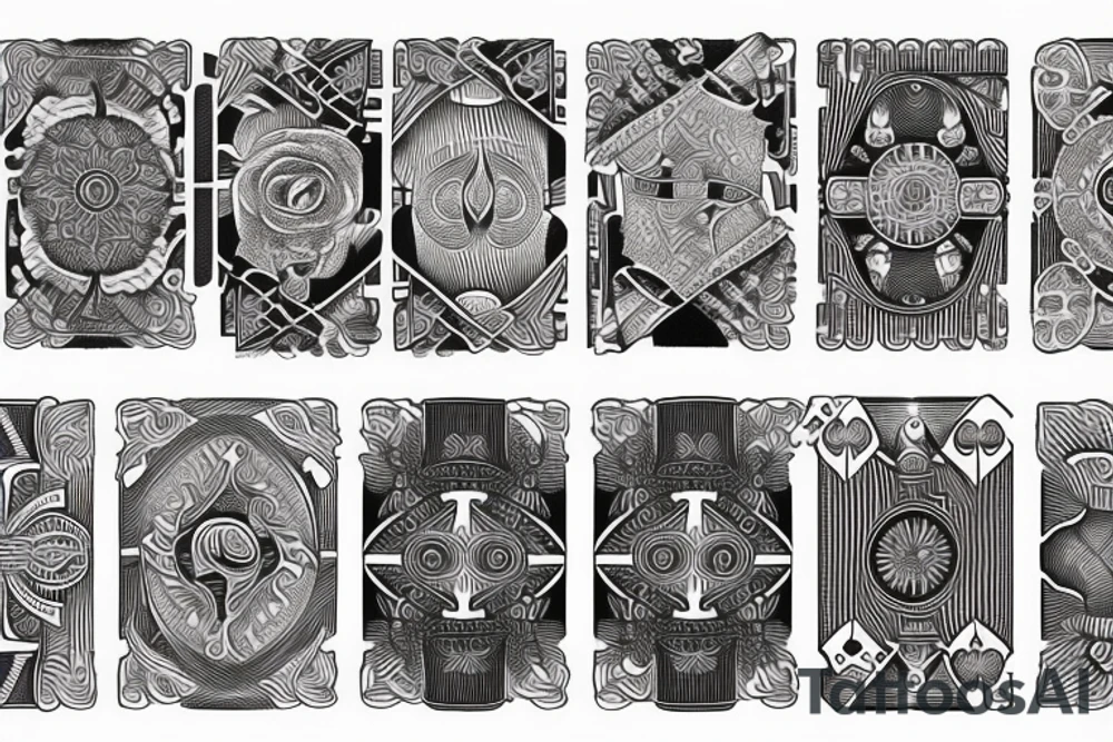 playing cards fanned out tattoo idea
