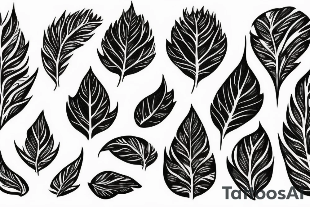 Concept...Perspective...leaves tattoo idea